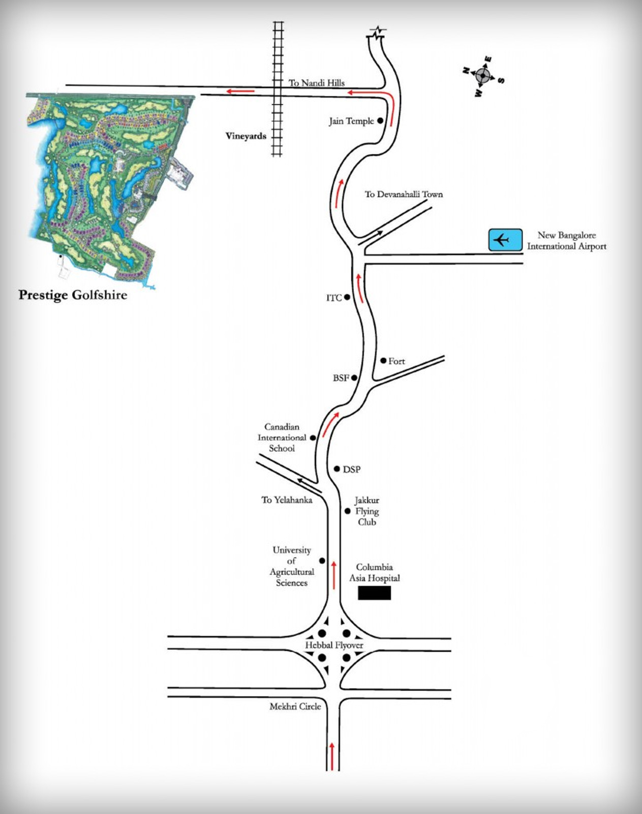 Prestige Golfshire Location Map