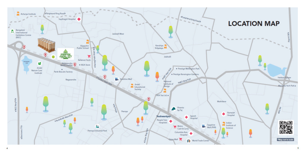 Prestige Jindal City Location Map