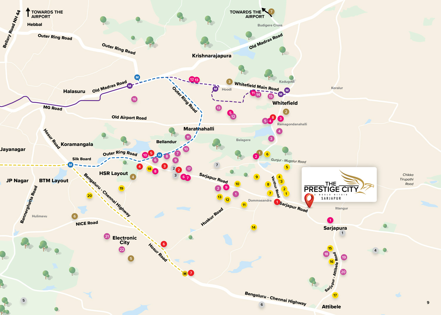 Prestige Eden Park Location Map