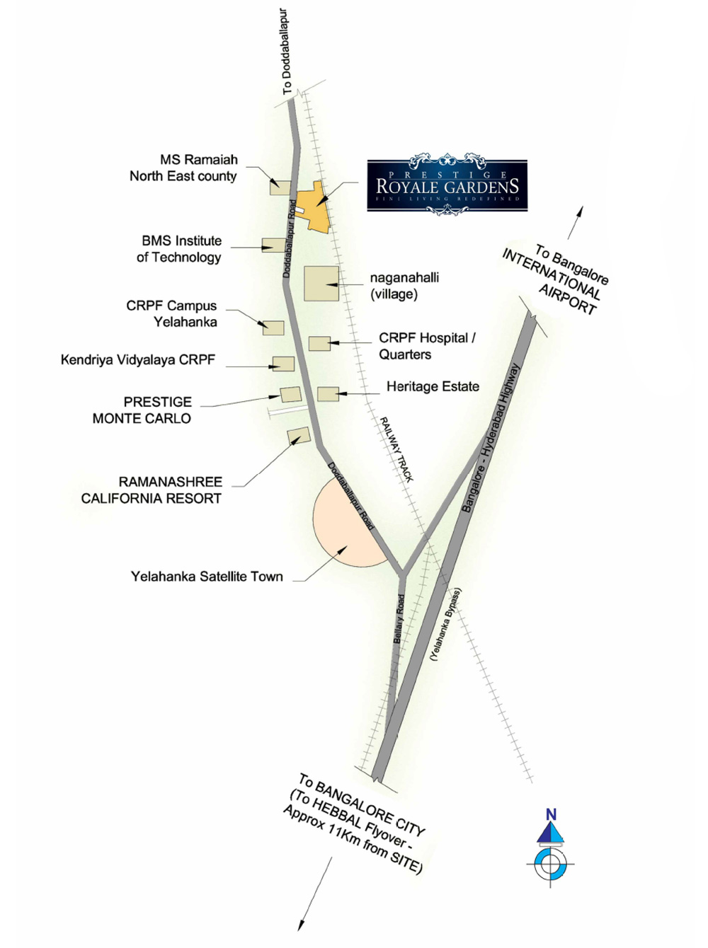 Prestige Royale Gardens Location Map