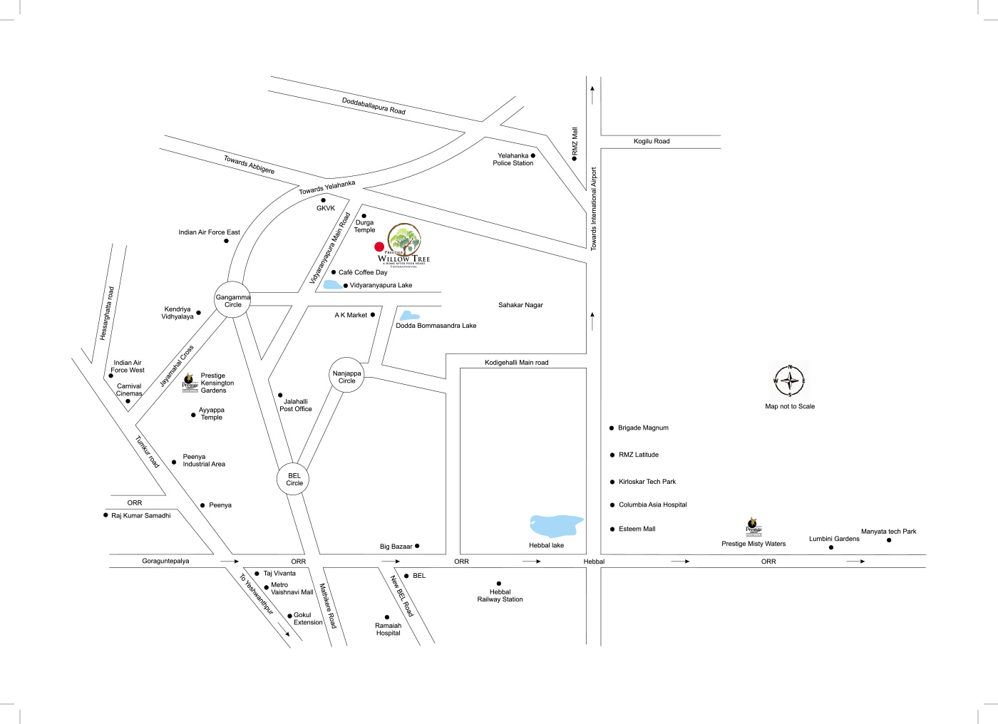 Prestige Willow Tree Location Map