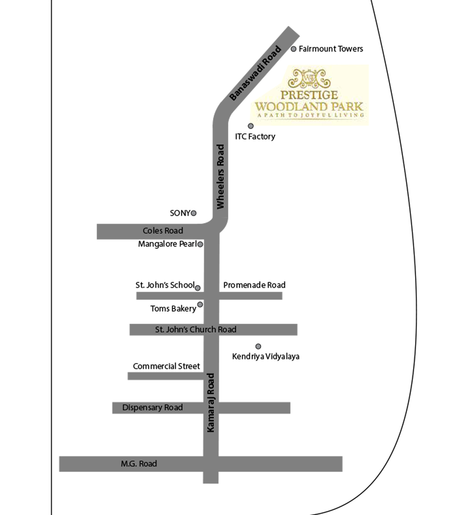 Prestige Woodland Park Location Map